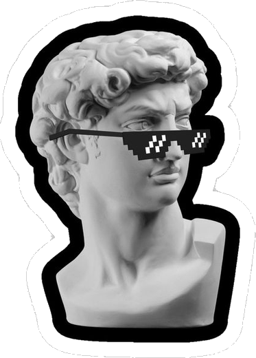 David in Pixel Glasses